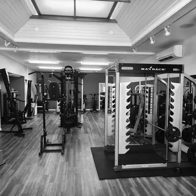 Weight room with Max Rack and functional trainer